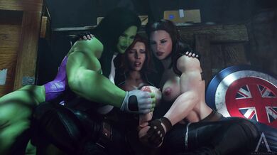 Uncontrollable Lust: She-Hulk, Black Widow and Captain Carter
