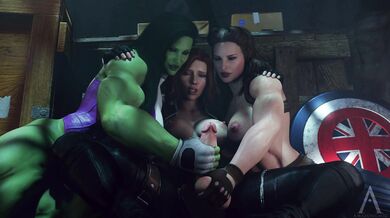 Uncontrollable Lust: She-Hulk, Black Widow and Captain Carter