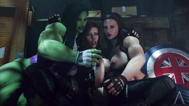 Uncontrollable Lust: She-Hulk, Black Widow and Captain Carter