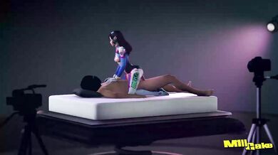 M1llcake's Cowgirl Ride with D.Va's Rotating Cannon