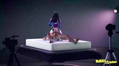 M1llcake's Cowgirl Ride with D.Va's Rotating Cannon