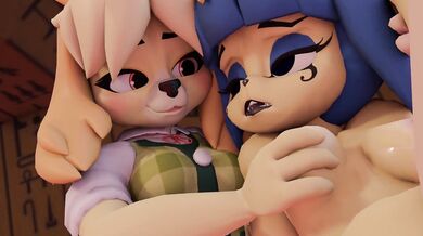 Ankha and Isabelle's Magical Threesome with Anonymous Stranger