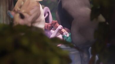 Thrilling Threesome with Rapture and Two Stallions: A Voyeur's Dream Come True