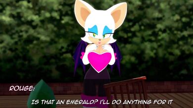 Bat Fisting: Rouge Takes on Bakura's Dick in a Sexy Showdown!