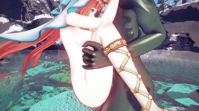 Golden Shower Splash on Nilou's Face while Hilichurl Pounds her Tight Asshole with his Big Dick