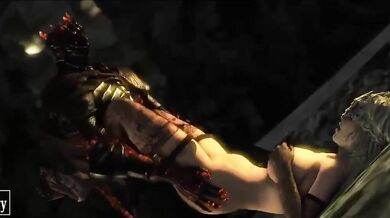 Naked and Lustful Ashen Goddess Ravages Flame Guardian's Sensual Curves - Elongated Terror