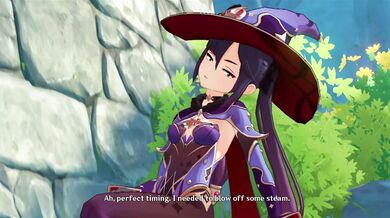 Massive Mona Masturbates with Huge Heterochromia Eyes (Genshin Impact / Futanari)