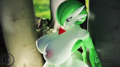 Horny Futanari Gardevoir Fucks Hard and Cums on Camera