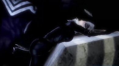 Black Cat Gets Nailed by Venom's Dragon Snake - Dragonbomb