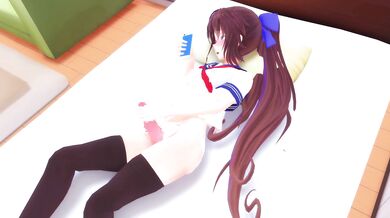 Futa Hikari's Solo Masturbation Sesh via Phone
