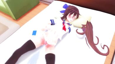 Futa Hikari's Solo Masturbation Sesh via Phone