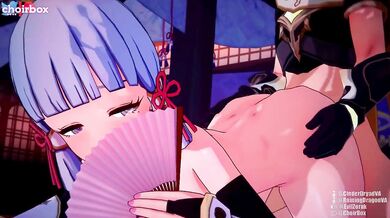 Ayaka's Debauchery with Aether [Female on Male]