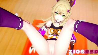 Kirara Genshin Impact Hentai Sex (720P): Blonde Catgirl Nekomimi Half Naked
