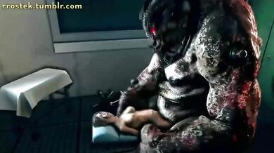 Lustful Lara Croft gets tied up and ravaged by a beastly monster in 'Rrostek'