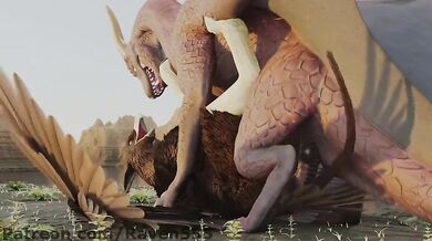 Gryphon Gets Pegged by Dominant Dragon