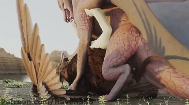 Gryphon Gets Pegged by Dominant Dragon