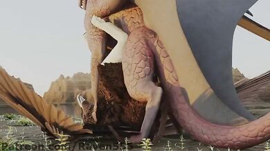 Gryphon Gets Pegged by Dominant Dragon