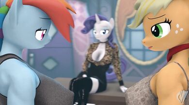 Hesitant to Propose, AJ Enlists RD's Aid for a Triple Threat Hookup with Rarity!