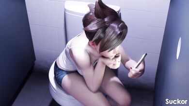 Busty Tracer Blows Big Cocks in a Dirty Suckor Booth [White]