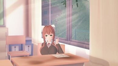 Busty Monika Takes on the Literature Club in 'Doki Doki' Sex Romp with ImSayaa34