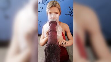 Sexy Elena Gets Jizzed on Her Face While Drinking Milk from the Tit