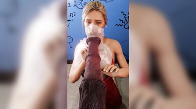 Sexy Elena Gets Jizzed on Her Face While Drinking Milk from the Tit