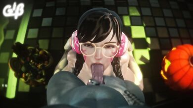 Straight from the Source: D.va's Futanari Blowjob POV