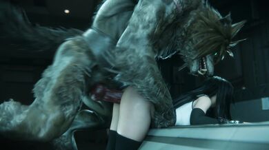 Tifa Lockhart's Lycanthropic Encounter with Werewolf Cloud in HD [Rekin3D]