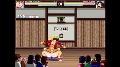 Luffy Receives a Futanari Discipline from Sakura