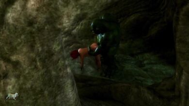 Red-haired Horny Elf Gets Fucked by Hungry Troll