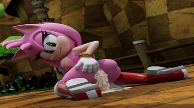 - Amy Rose takes on the monster dong!