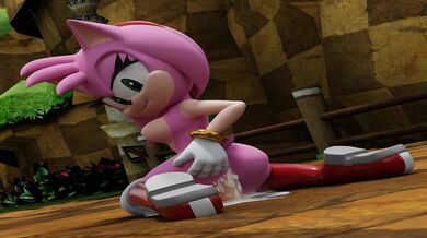 - Amy Rose takes on the monster dong!