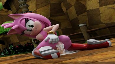 - Amy Rose takes on the monster dong!