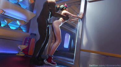 Naughty Kiriko's Huge Cock Fills up Naive Black Girl in Pumping Heals