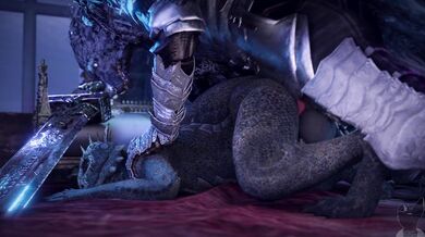 Blaidd's Bone-Breaking Bondage with the Argonian Beauties of Elden Ring and The Elder Scrolls