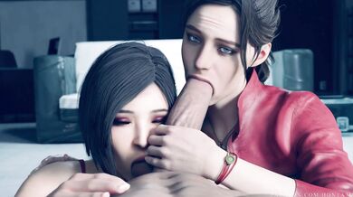 Claire Redfield and Leon Scott Kennedy's Hardcore Threesome with Ada Wong