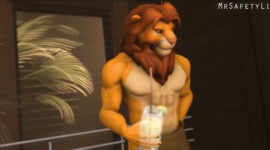 Interracial Threesome with Lion King Characters [4K]