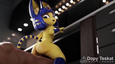 Ankha's Anal Descent on a Fan - Defiled Teskat