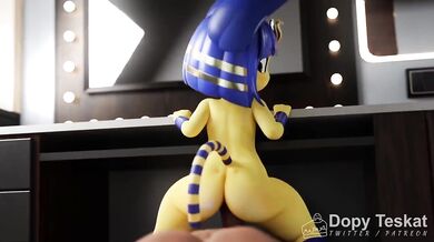 Ankha's Anal Descent on a Fan - Defiled Teskat