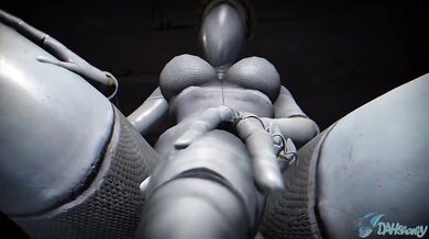 Deepthroating Twin [dahsharky's] Cock in Bondage Situation