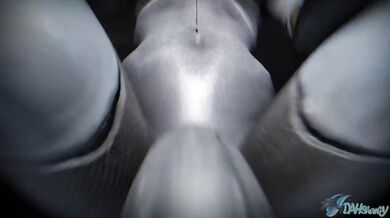 Deepthroating Twin [dahsharky's] Cock in Bondage Situation