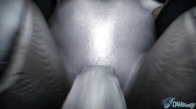 Deepthroating Twin [dahsharky's] Cock in Bondage Situation