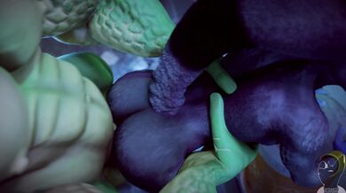 [Busty Slutty Sly and Her Big Dildo Fuck Toy] - Warfare Machina, Twitchy Animation