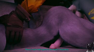 [Busty Slutty Sly and Her Big Dildo Fuck Toy] - Warfare Machina, Twitchy Animation