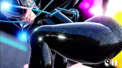Thicc Bimbo Loves Futa's Tall Cock in a Skintight Bodysuit