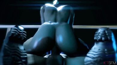 Busty Cassie Cage Banged in the Saddle (Night Ride)