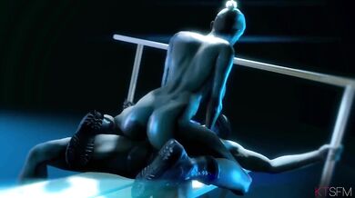 Busty Cassie Cage Banged in the Saddle (Night Ride)