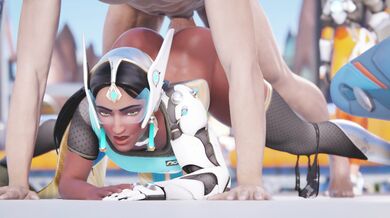 Symmetra's Rough and Tough Anal Adventure with White Bull and Cawneil