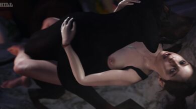 Elizabeth & Claire's Alley Threesome: Part 3