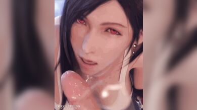 Deepthroat DP by Tifa's Thirsty Throat and Cum-filled Mouth